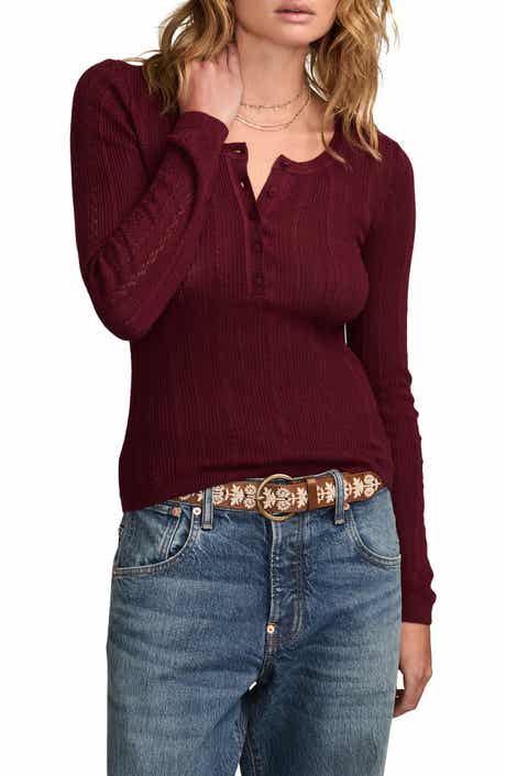 Lucky Brand Pointelle Henley Shirt