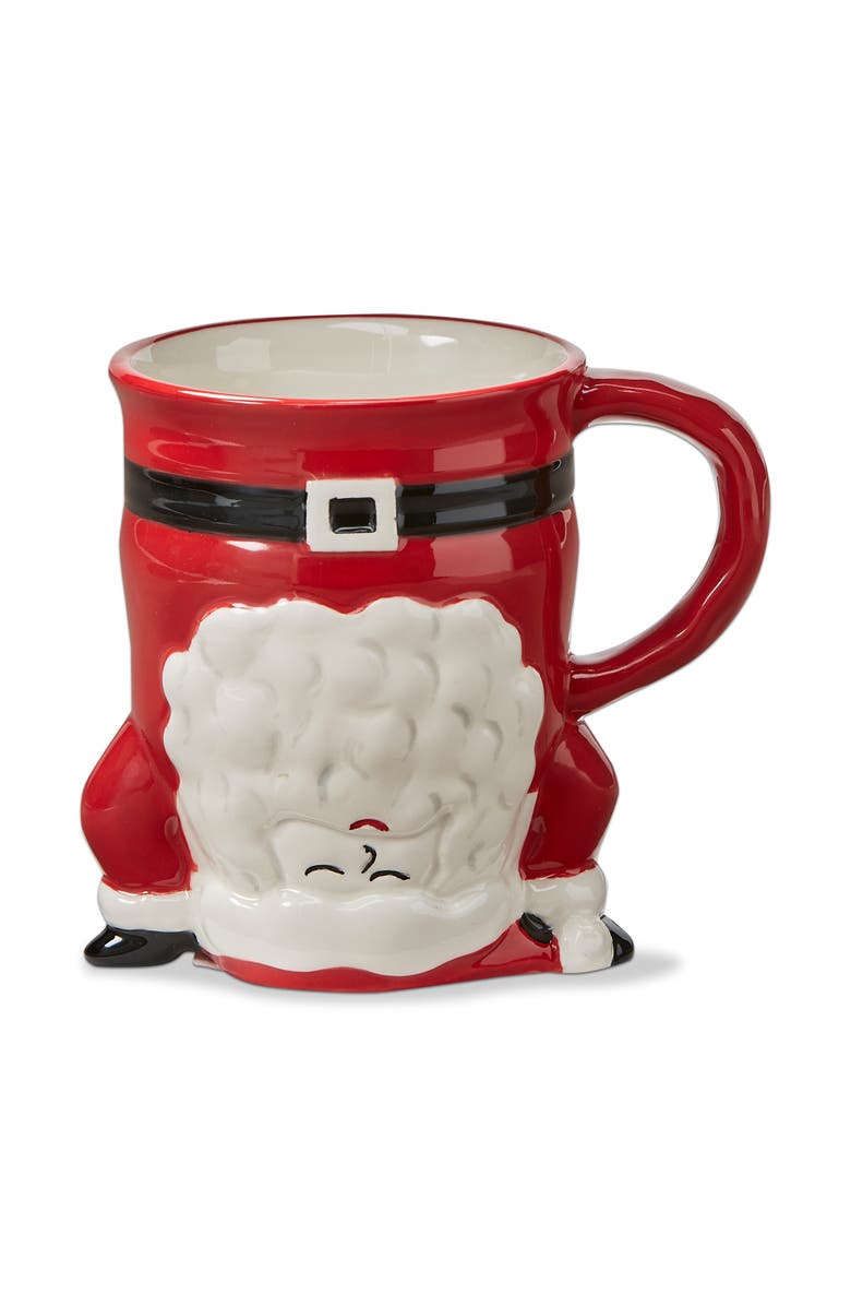 tag Hand Stand Santa Mug - Ceramic Christmas Drinkware Red, Main, color, Red