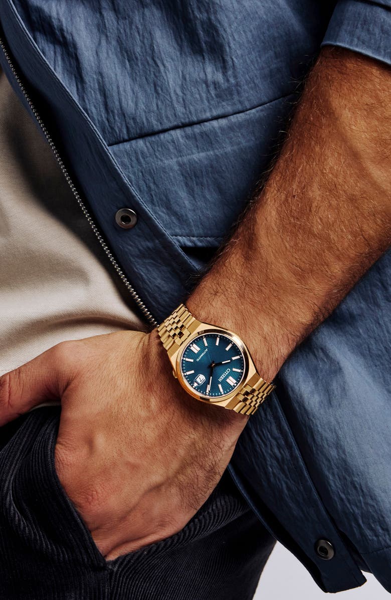 Citizen TSUYOSA 60 Rose Gold Tone Automatic Bracelet Watch, 40mm, Alternate, color, 