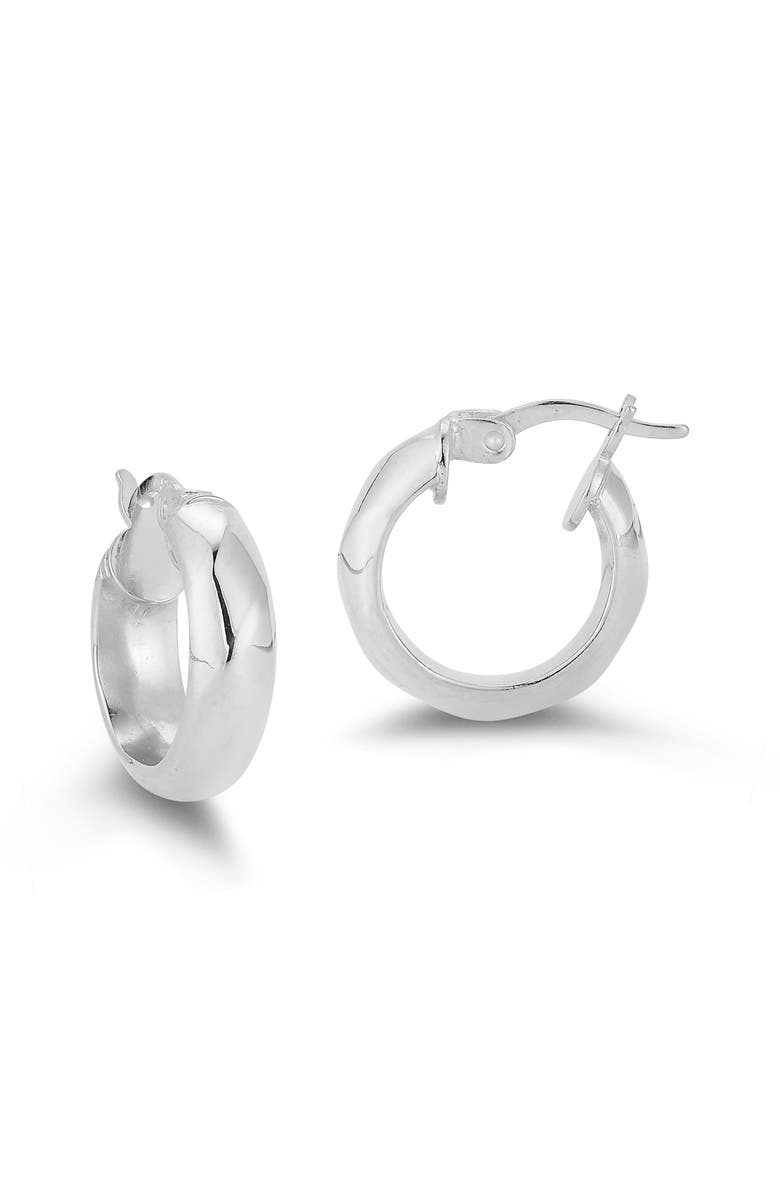 CHLOE AND MADISON Small Twist Hoop Earrings, Main, color, Silver