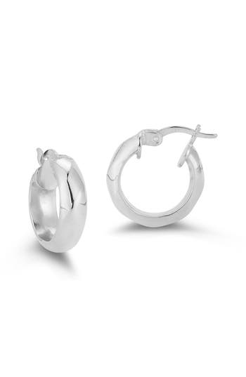 Chloe & Madison Chloe And Madison Small Twist Hoop Earrings In Silver