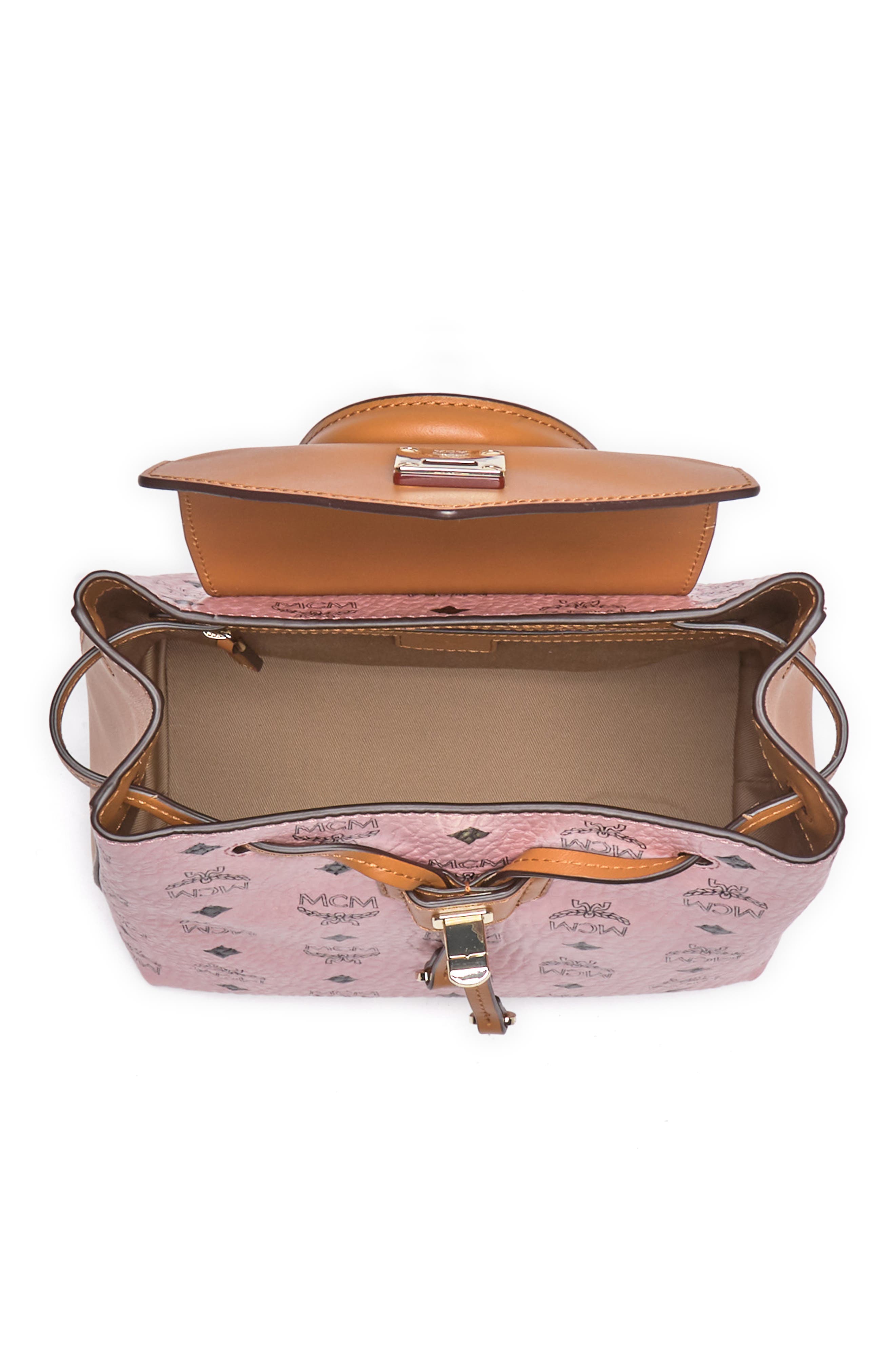 MFO Colorblock Leather Backpack, Alternate, color, SOFT PINK