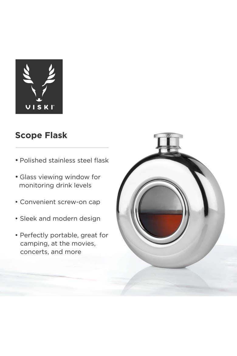 Irving 5 oz Scope Flask in Stainless Steel, Alternate, color, Silver