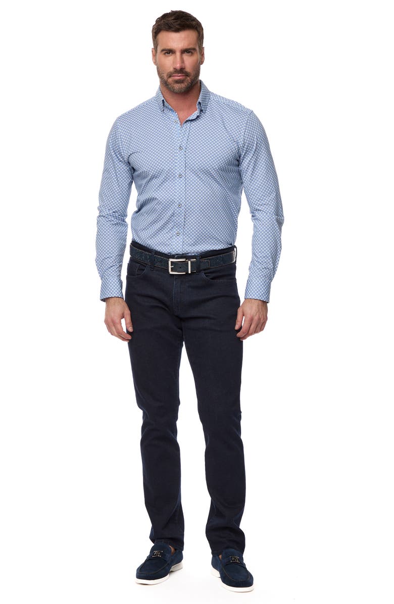 Robert Graham Conall Tailored Fit Foulard Print Cotton Knit Button-Up Shirt, Alternate, color,