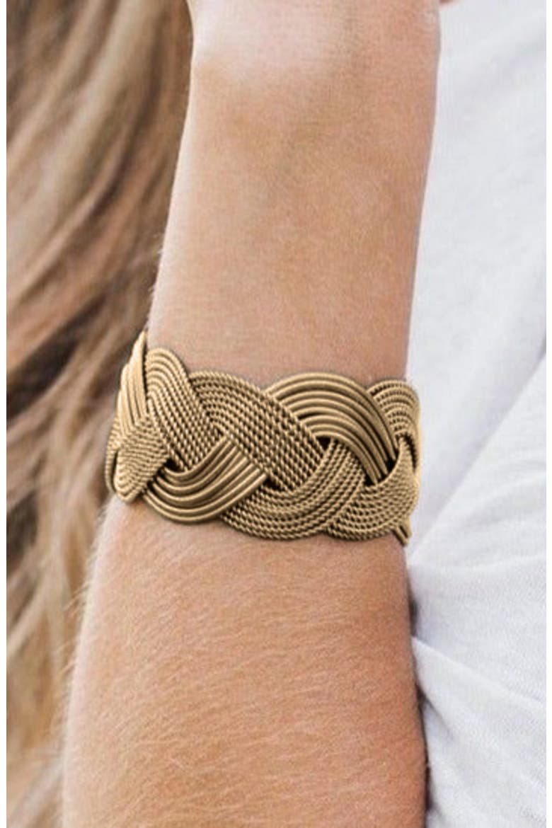 Charlotte Statement Cuff Bracelet Modern Minimalist Statement, Alternate, color, Warm Bronze