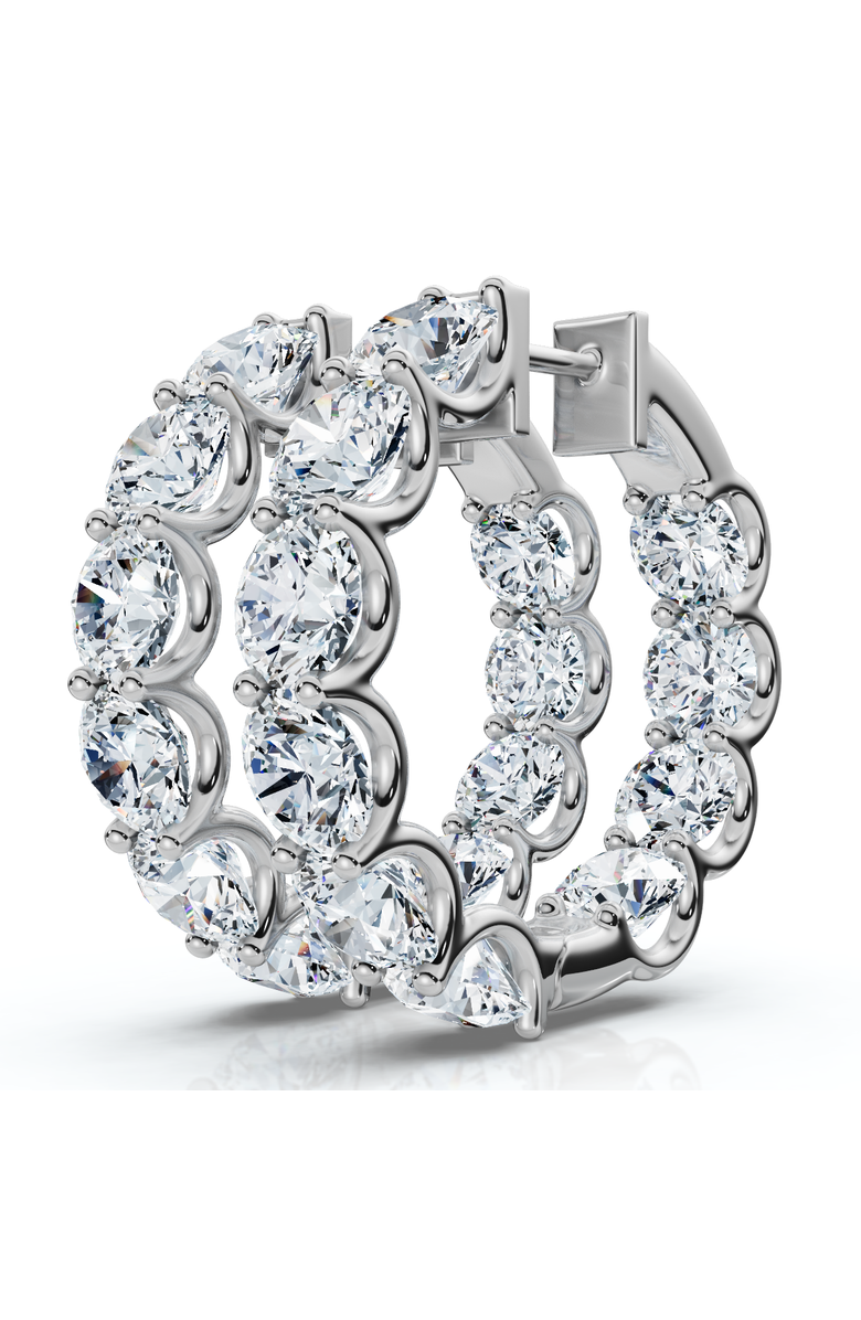 Bliss Diamond 5Ct TW Diamond Inside Outside Hoops Earrings 14k Gold Lab Growm, Alternate, color, 