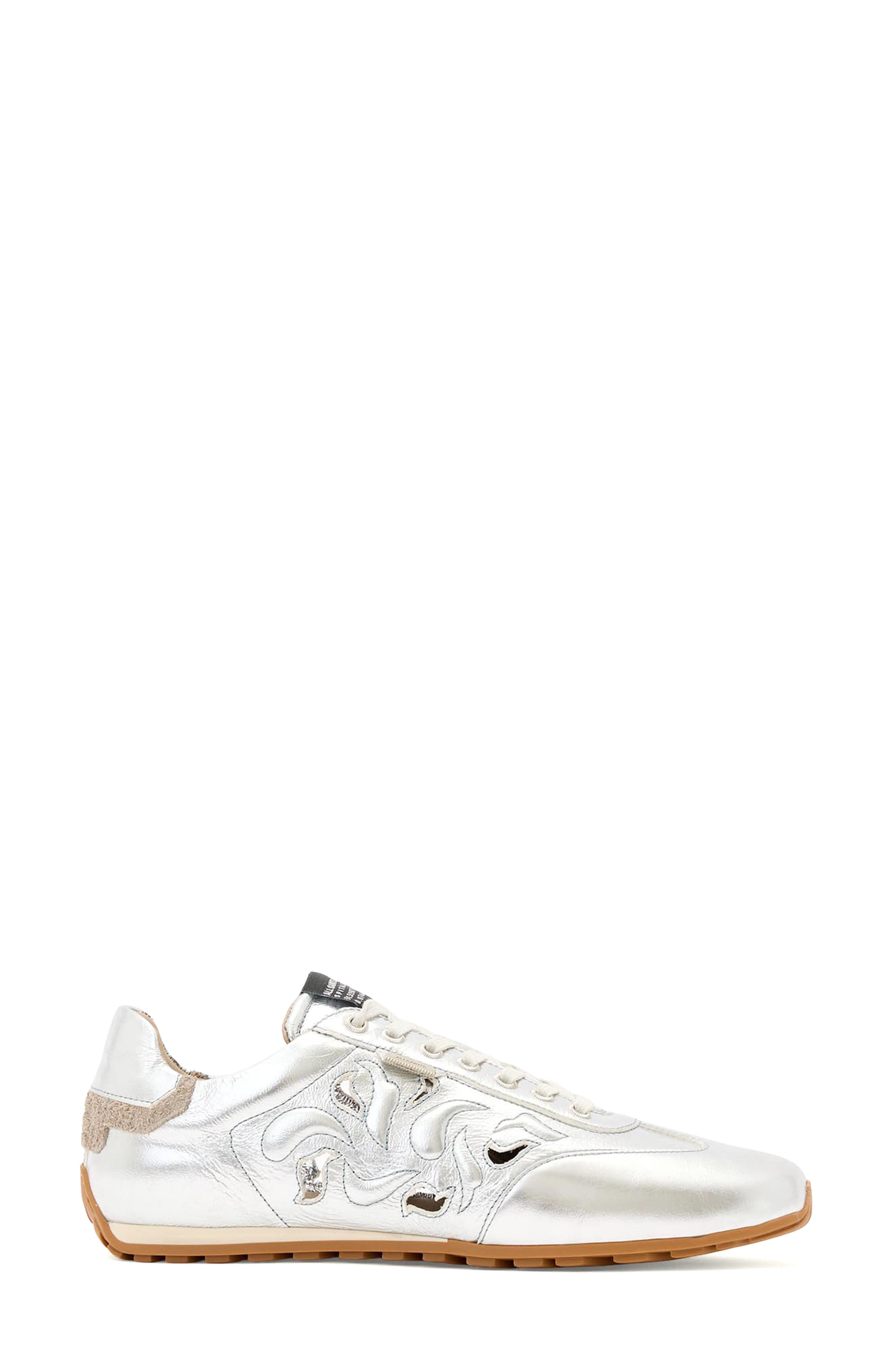 AllSaints Liam Western Sneaker, Alternate, color, Silver Shine