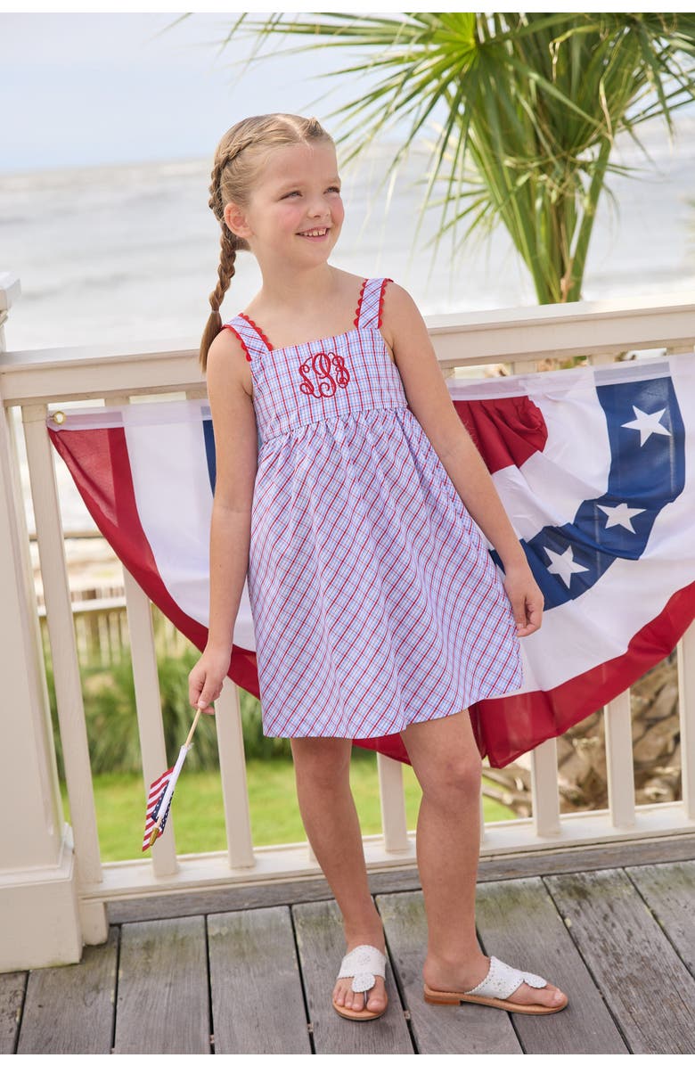 Little English Kids' Evie Dress Blend, Alternate, color, Patriotic Plaid