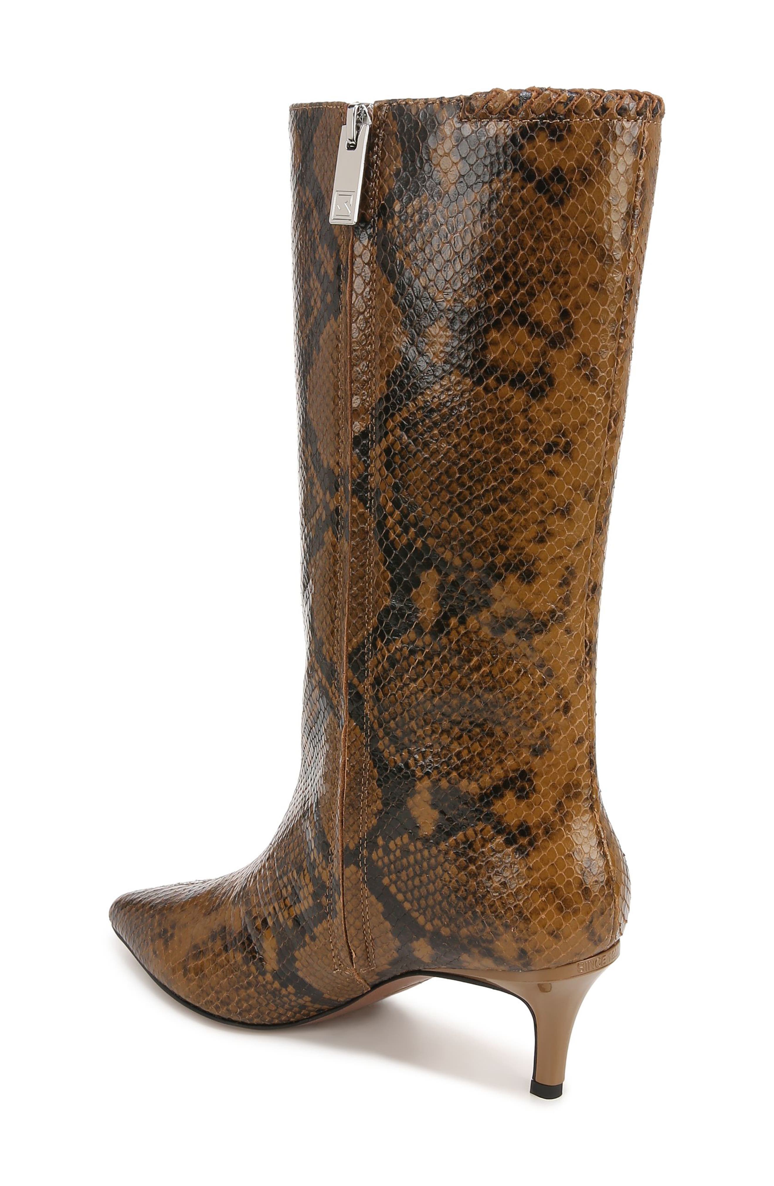 SARTO by Franco Sarto Amari Pointed Toe Boot, Alternate, color, Taupe Python