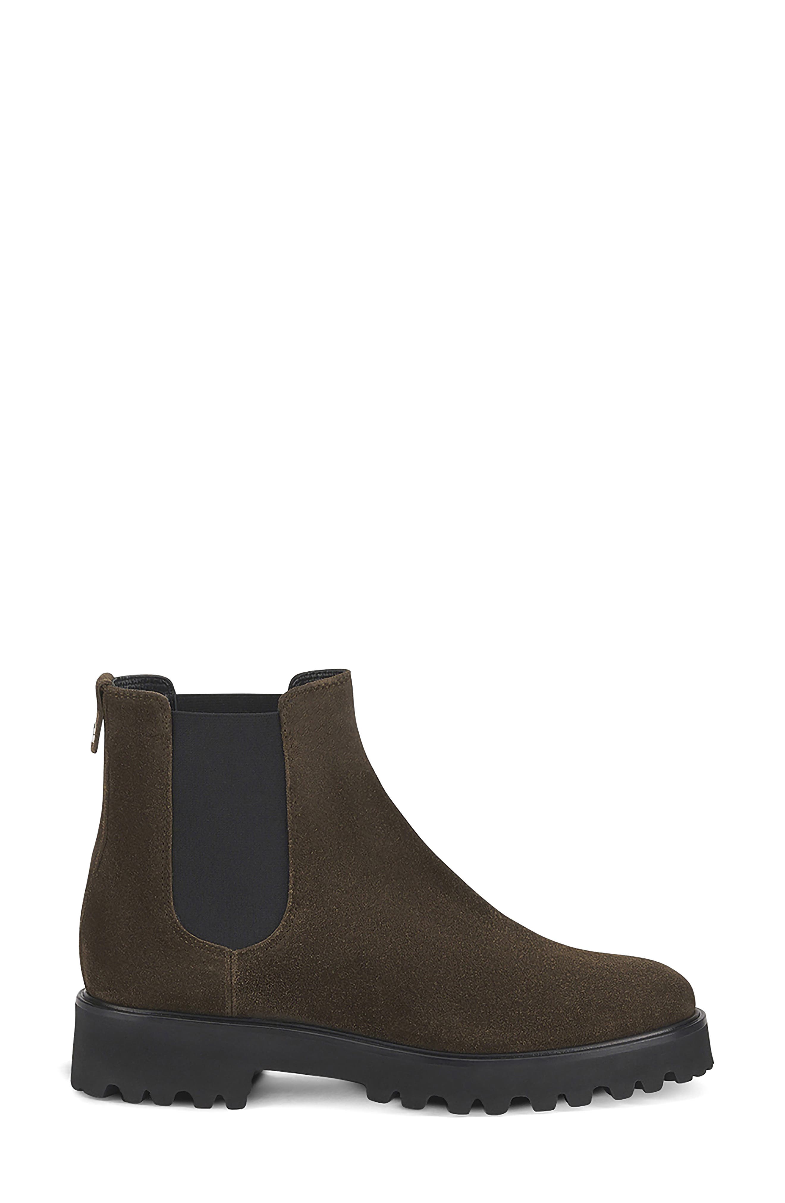 Goldie Lug Sole Chelsea Boot, Alternate, color, FOREST GREEN
