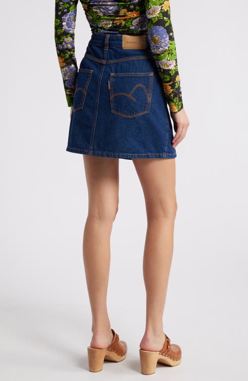 Farm Rio High Waist Denim Skirt In Denim