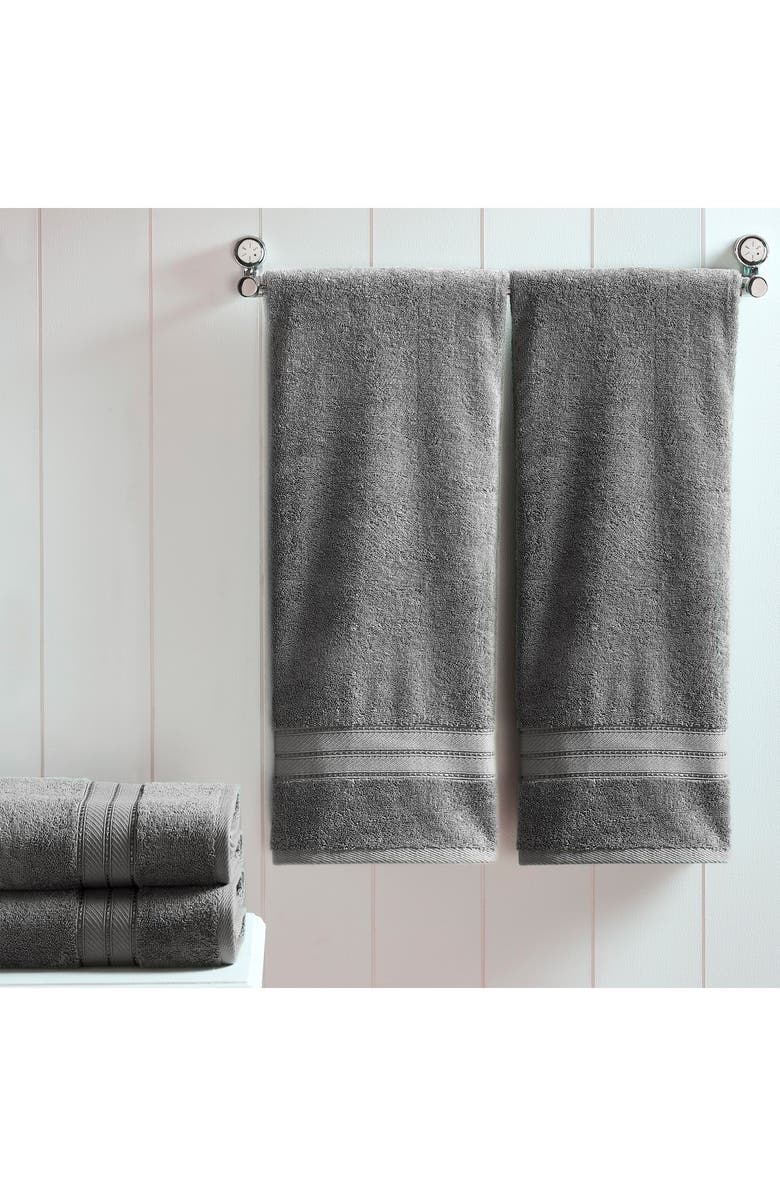 Modern Threads Spunloft Bath Towel - Set of 4, Alternate, color, Charcoal