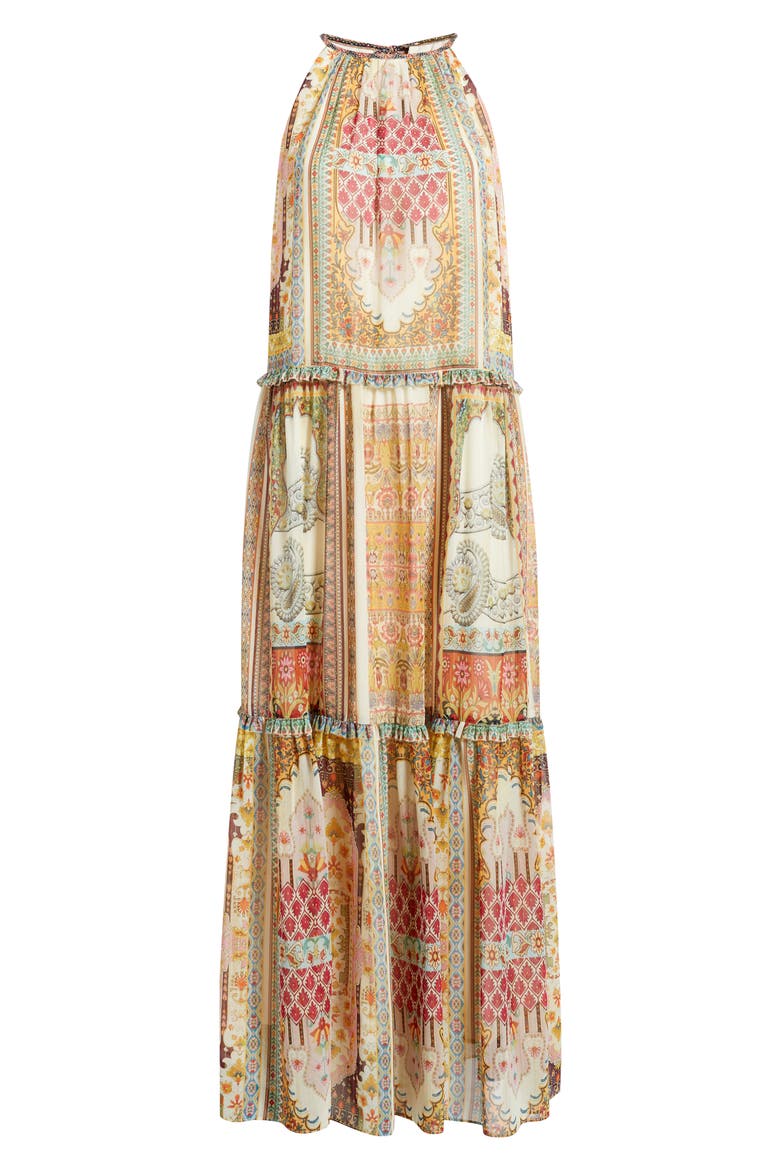 Aurora Baroque Print Sleeveless Tiered Dress, Alternate, color, BAROQUE PRINT