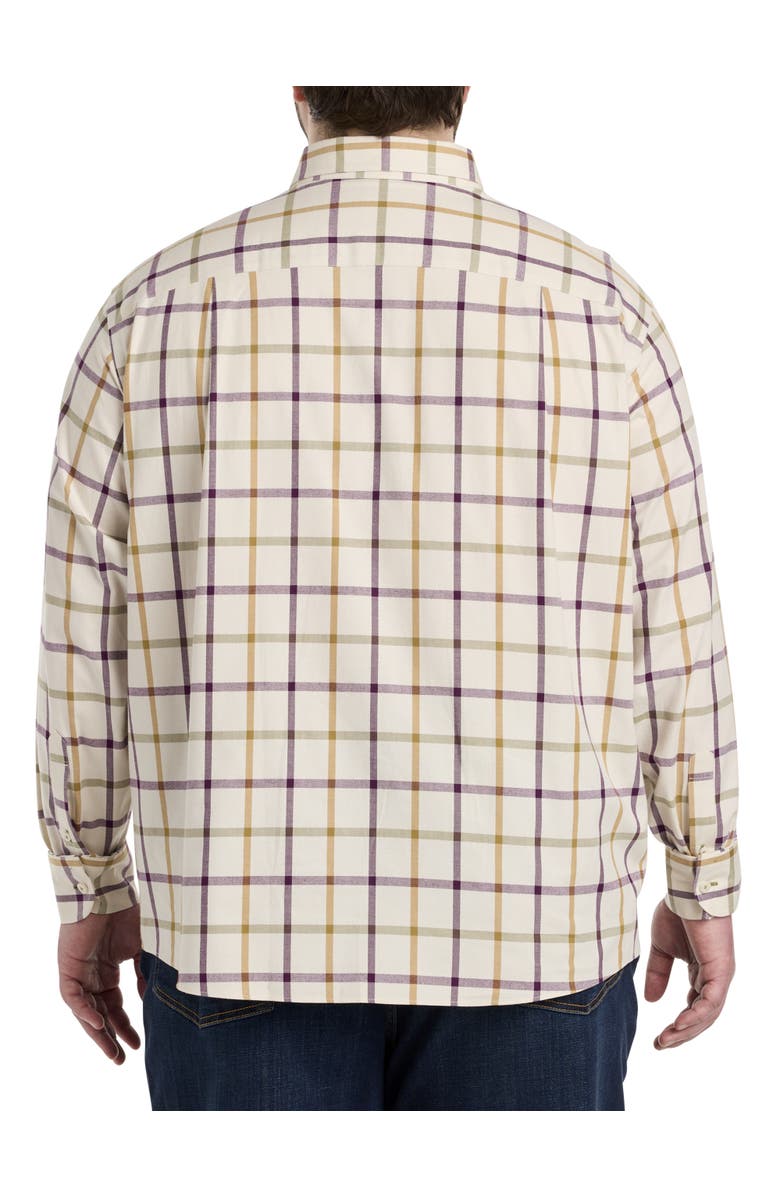 Untuckit Fit by Dxl Olson Plaid Sport Shirt, Alternate, color, Cream