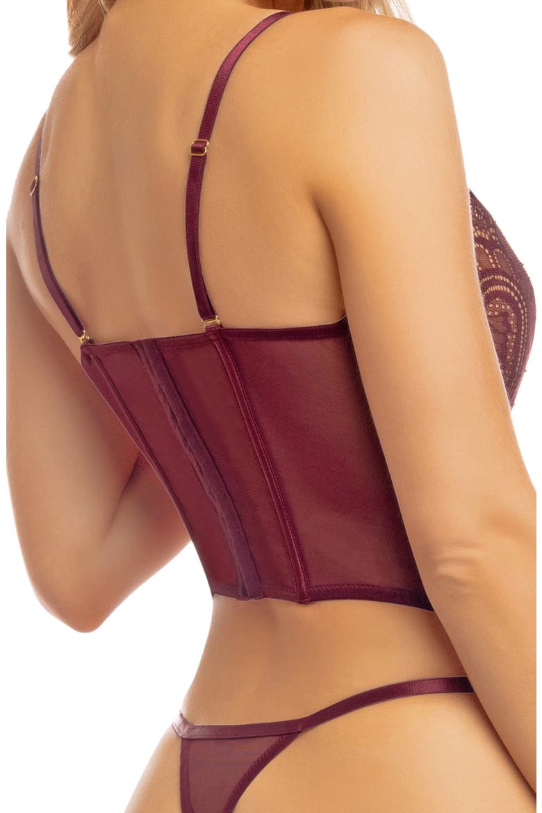 Cybille Lace Corset, Alternate, color, WINDSOR WINE