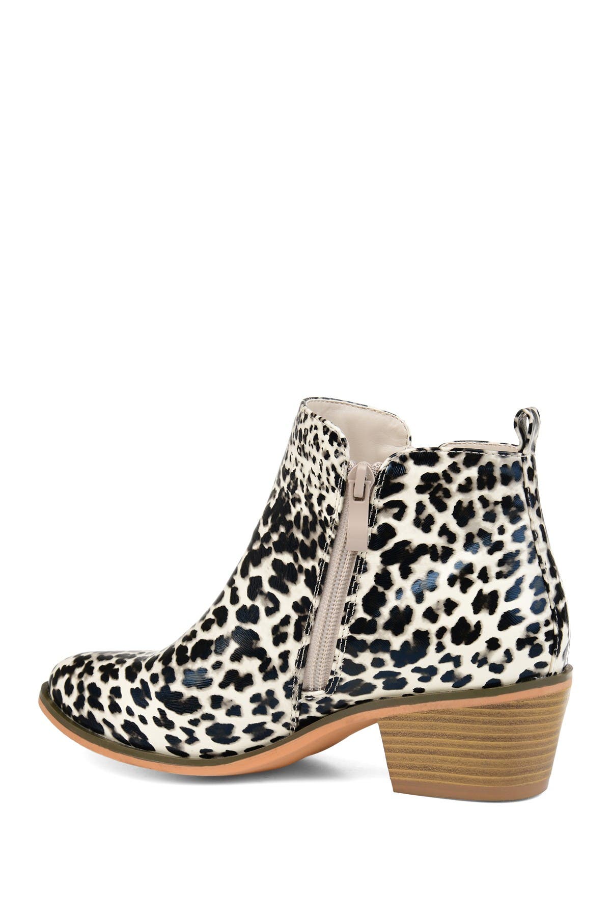 Journee Collection JOURNEE Rebel Side Zip Bootie, Alternate, color, Leopard
