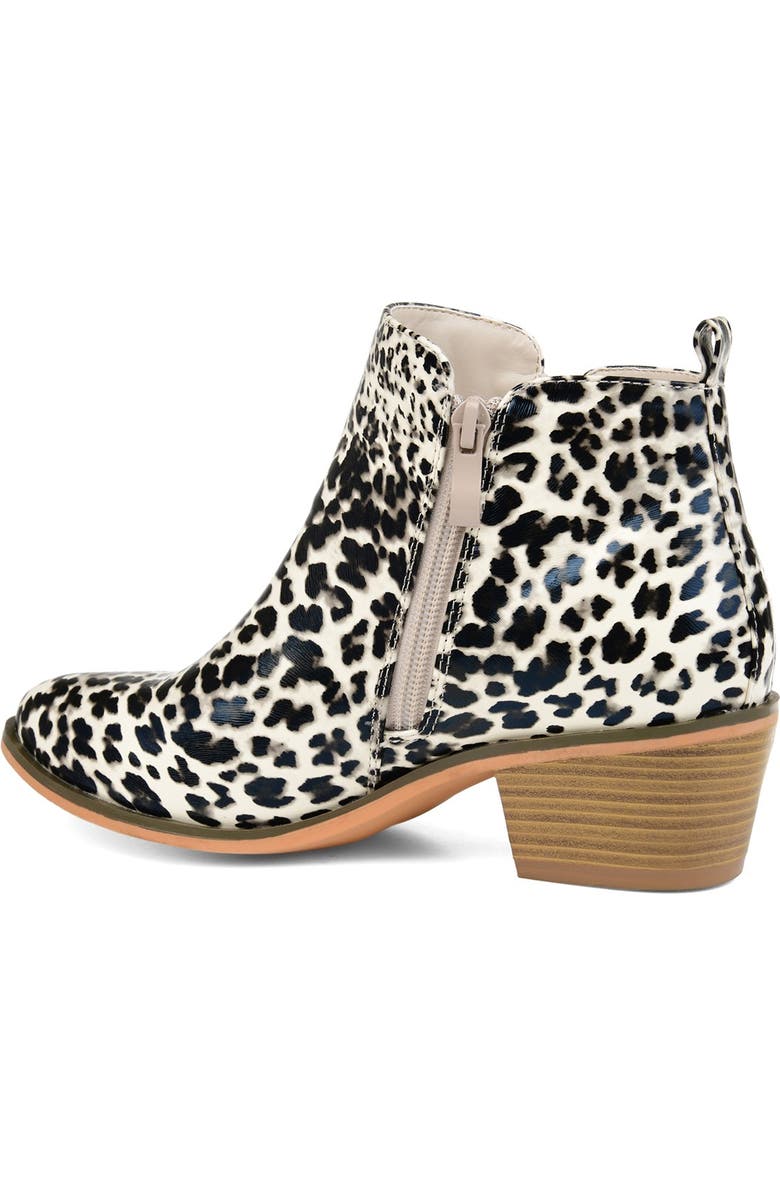 Journee Collection JOURNEE Rebel Side Zip Bootie, Alternate, color, Leopard