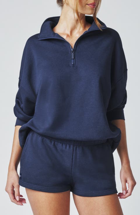 Cozy Crush Half-Zip Cotton Blend Sweatshirt