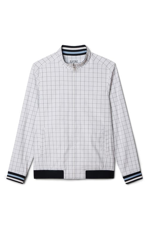 Rhone Dune Windowpane Golf Jacket In White