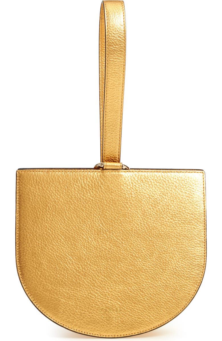 OAD New York Dome Metallic Leather Wristlet, Main, color,
