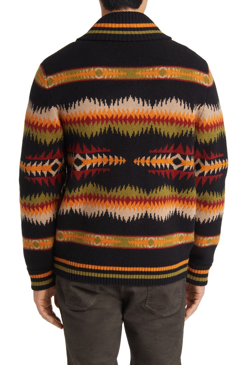 Pendleton Tye River Zip Front Lambswool Cardigan, Alternate, color,