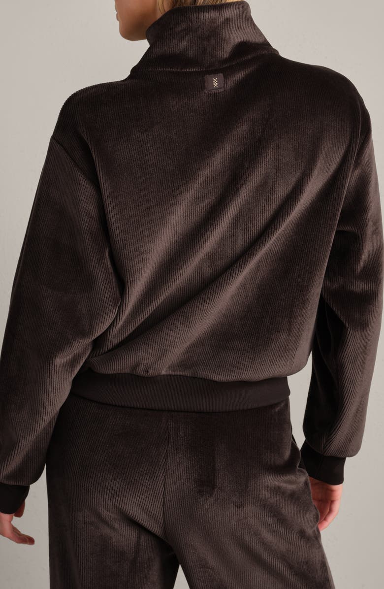 Rhone Plush Half Zip Pullover, Alternate, color, Dark Espresso