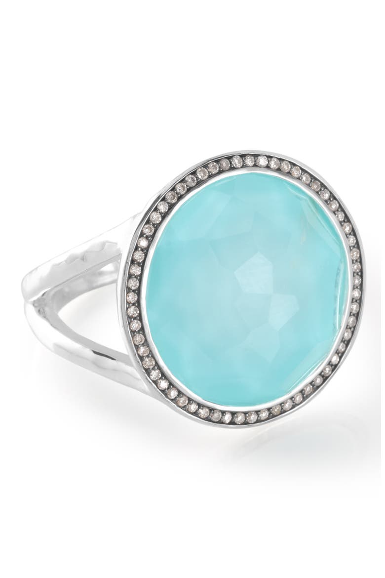Stella - Lollipop Cocktail Ring, Alternate, color, SILVER/ TURQUOISE