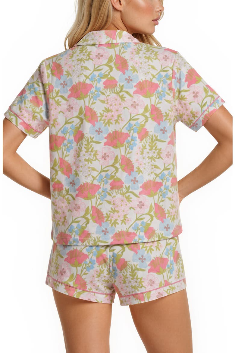Short Sleeve Notch Collar Pajamas, Alternate, color, IVORY