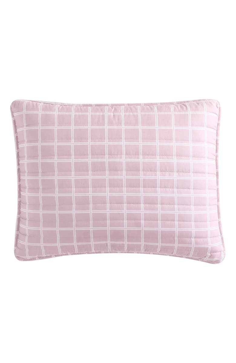 CITY SCENE Grid Microfiber Quilt & Shams Set, Alternate, color, Pink