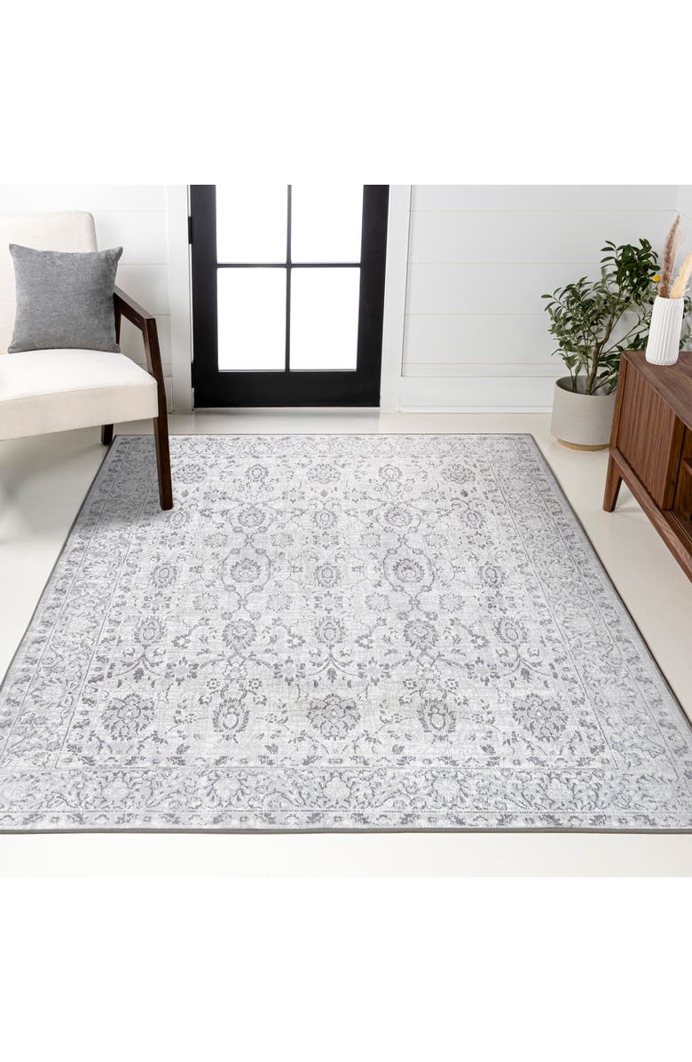 JONATHAN Y Lotus Modern Persian Floral Area Rug, Alternate, color, Gray