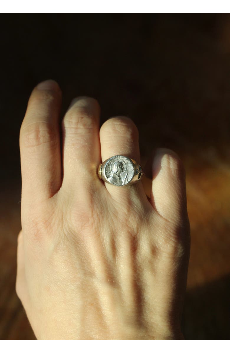 SAINT VAGABOND Joan of Arc Ring, Alternate, color, Sterling Silver With Brass