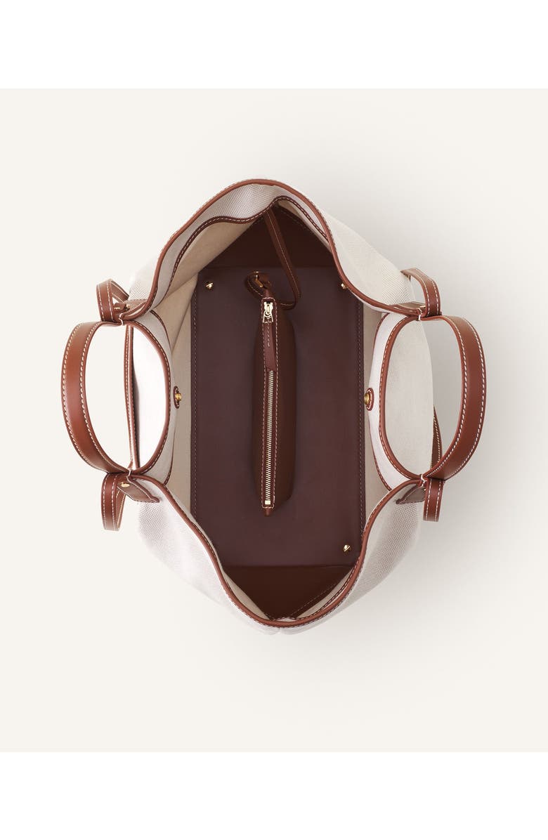 Lanvin Catch By Lanvin Canvas Tote Bag, Alternate, color, Ecru/Cognac