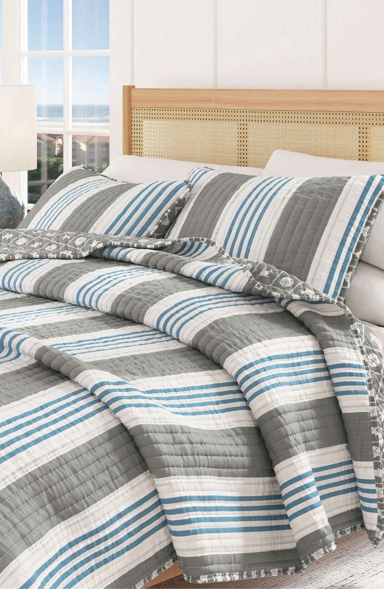 Woven & Weft Stripe Coastal Quilt & Sham Set, Alternate, color, Coastal Stripe
