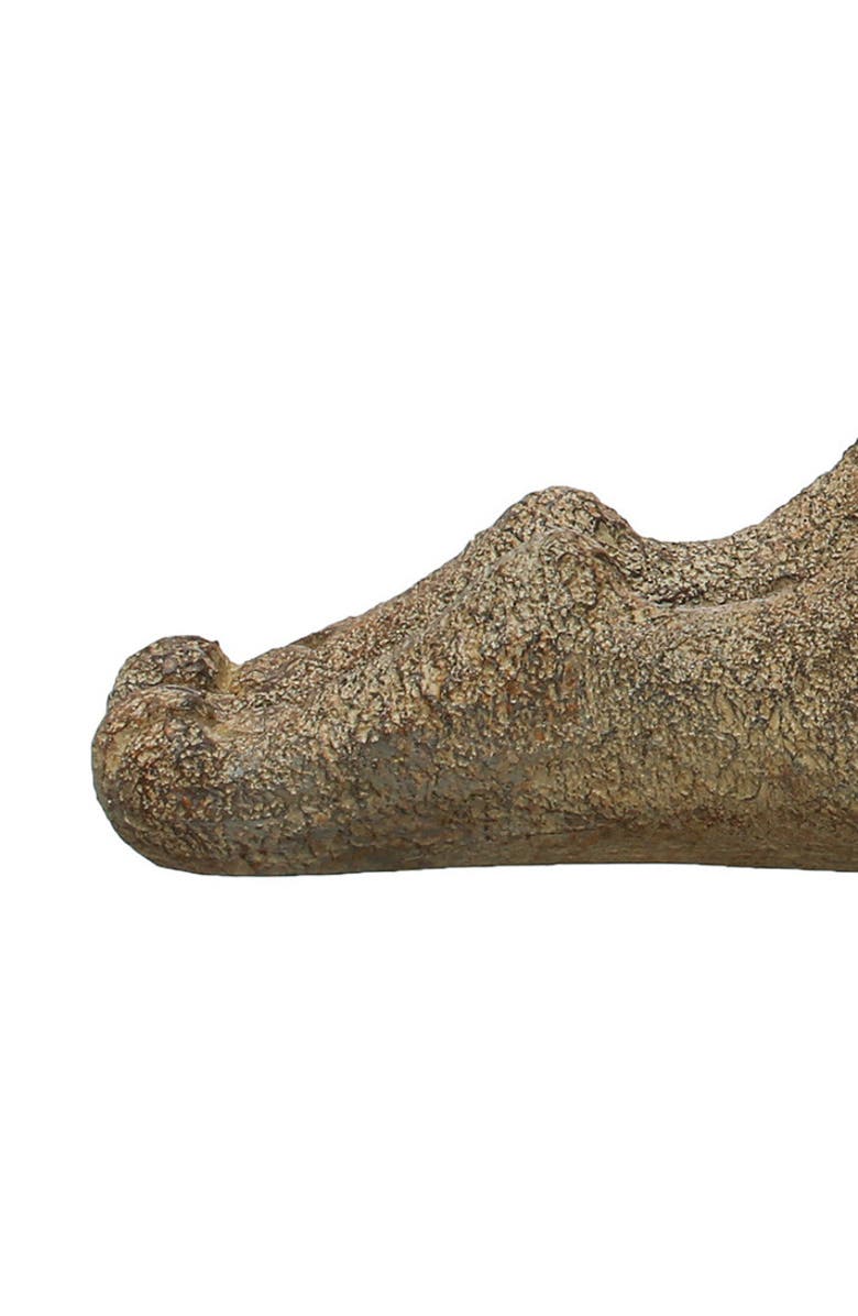 Storied Home Decorative Resting Rabbit with Birds Figurine, Brown, Alternate, color, Brown