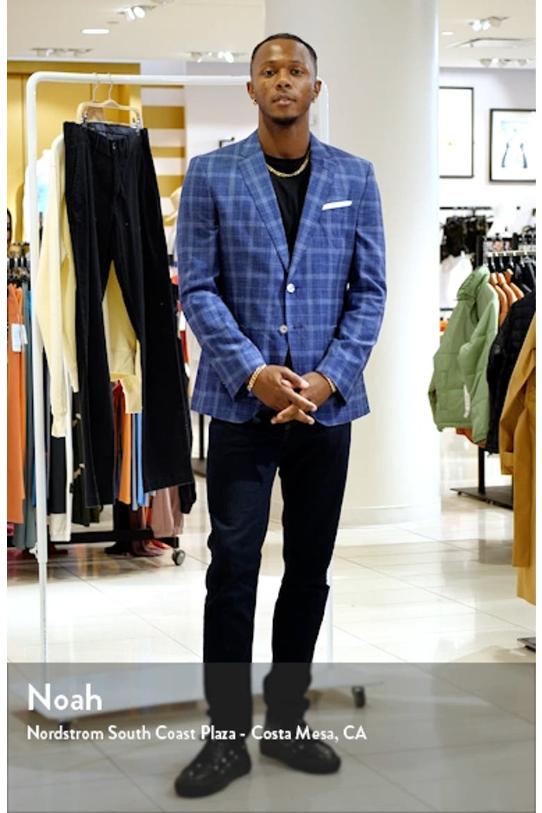 Hutson Slim Fit Plaid Wool & Silk Blend Sport Coat video
