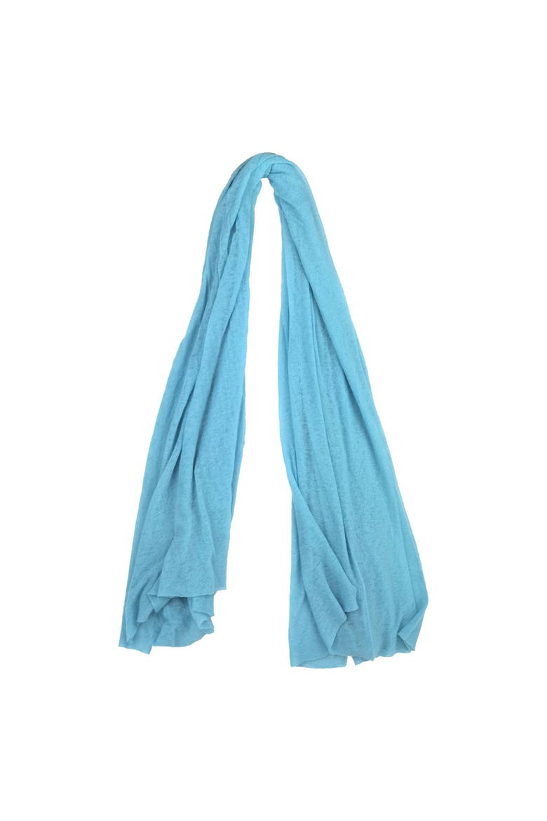 Small Cashmere Plain Scarf, Main, color, Sky BLue