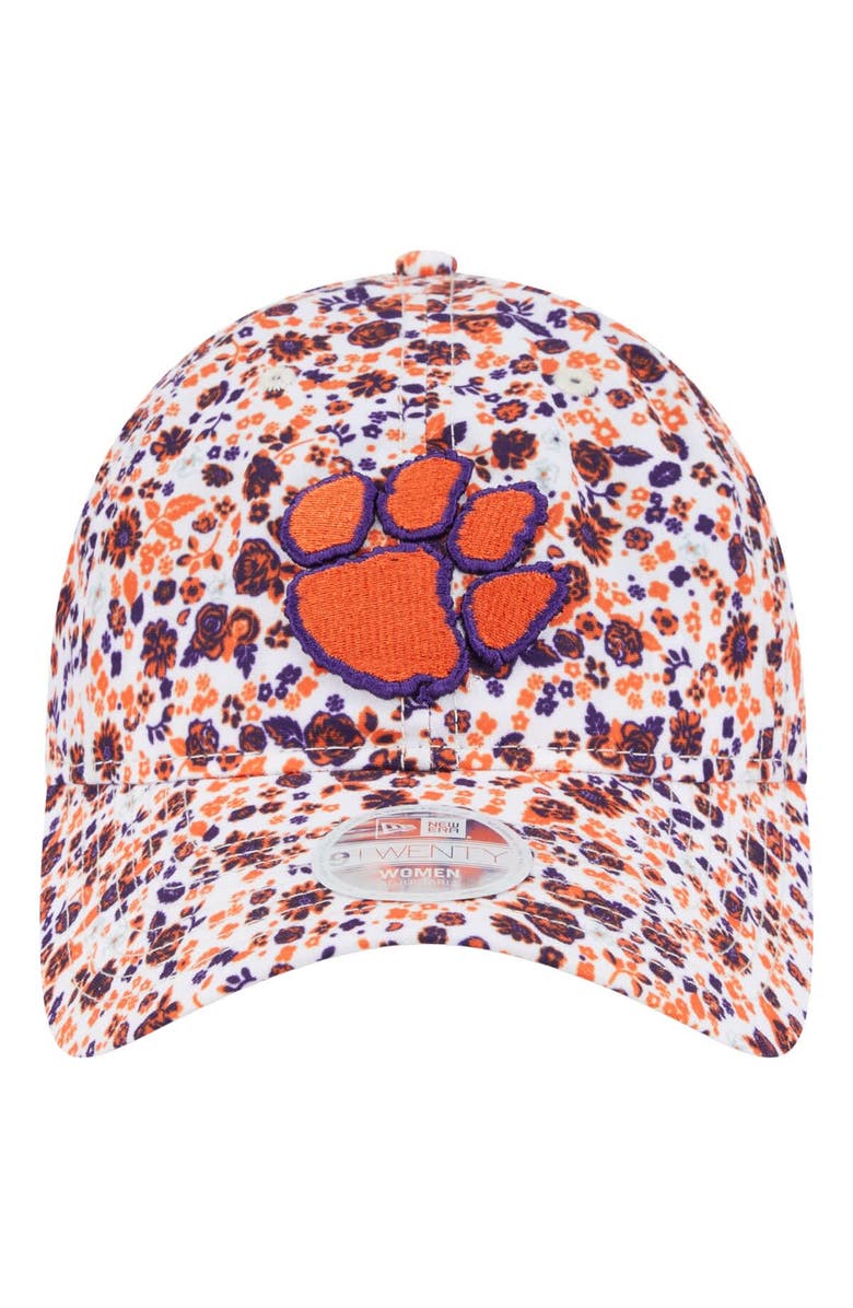 New Era Women's New Era  White Clemson Tigers Blooming 9TWENTY Adjustable Hat, Alternate, color, 