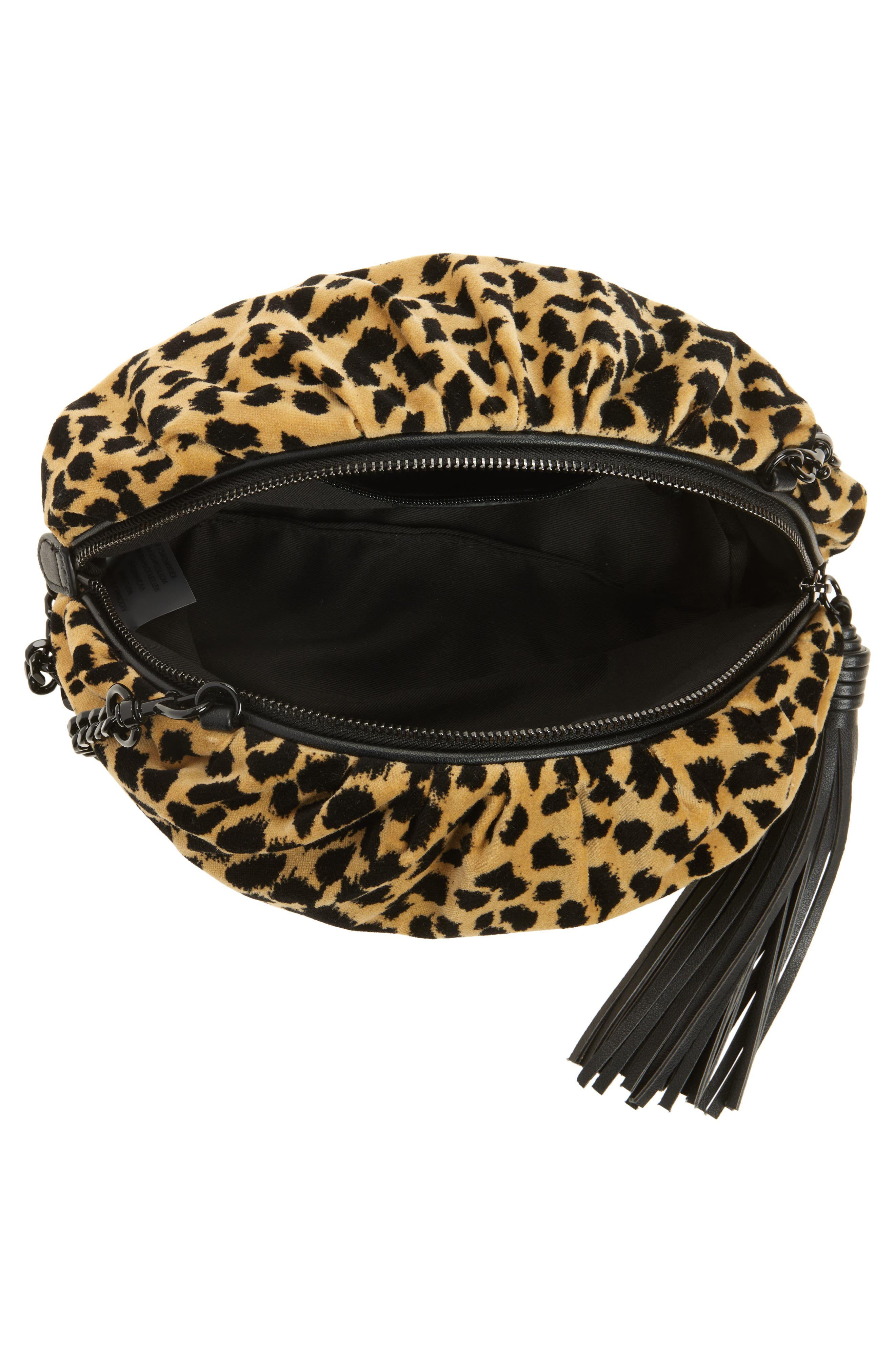 Rebecca Minkoff Small Ruched Clutch, Alternate, color, Leopard/ Black
