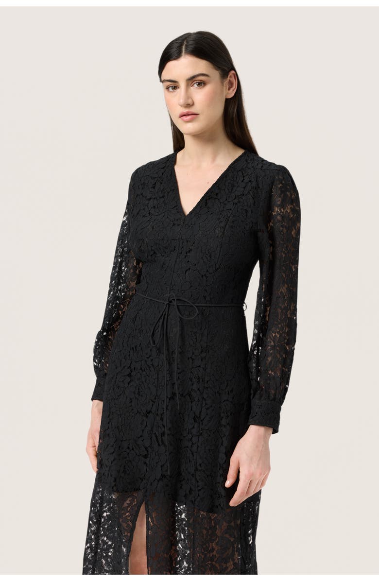Soaked in Luxury SLHanni V-neck Long Sleeves Lace Dress, Alternate, color, Black