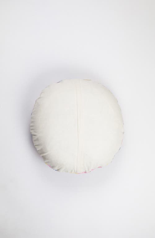 ARCHIVE NEW YORK ARCHIVE NEW YORK COTZAL BROCADE HANDWOVEN COTTON CIRCLE PILLOW