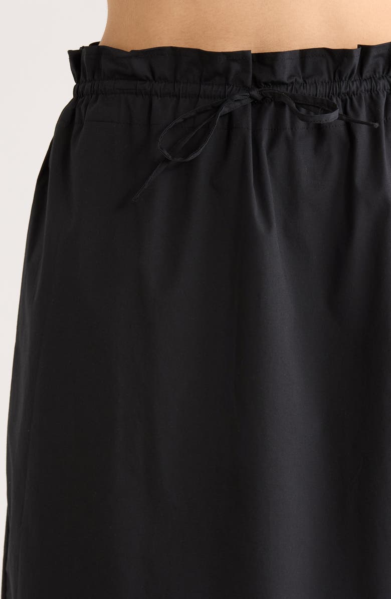 STAUD Shore Midi Skirt, Alternate, color, Black