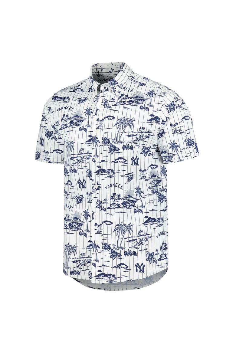 Men's Reyn Spooner White New York Yankees Kekai Button-Down Shirt, Alternate, color, White