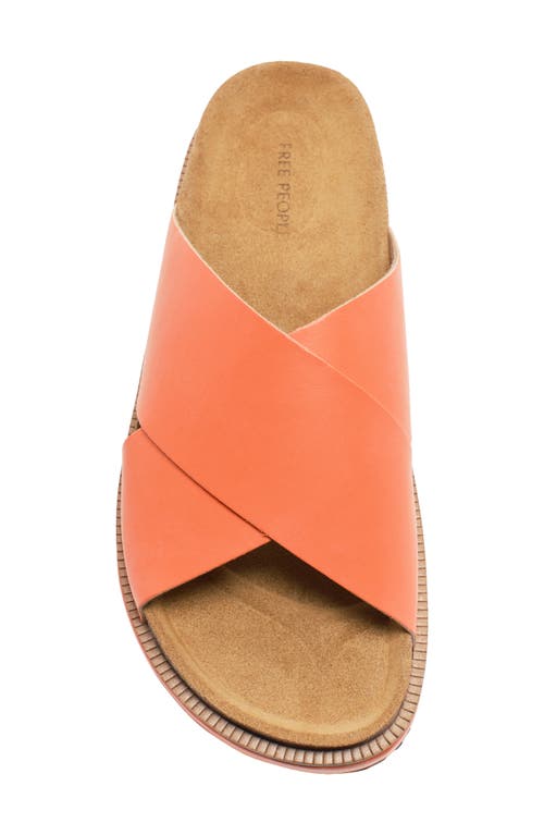 Free People Sidelines Slide Sandal In Orange