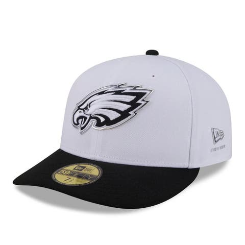 Men's New Era  White/Black Philadelphia Eagles 2026 NFL Draft Pre-Curved 59FIFTY Fitted Hat