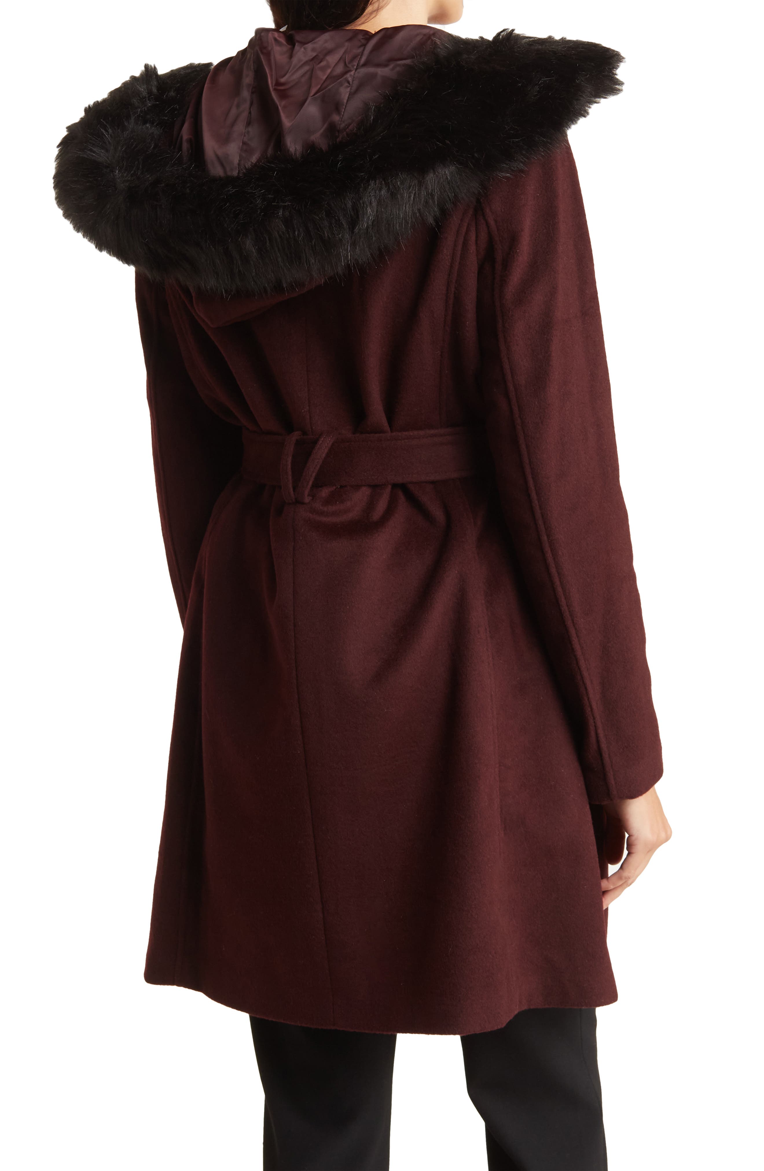 Faux Fur Trim Wool Blend Jacket - image 4