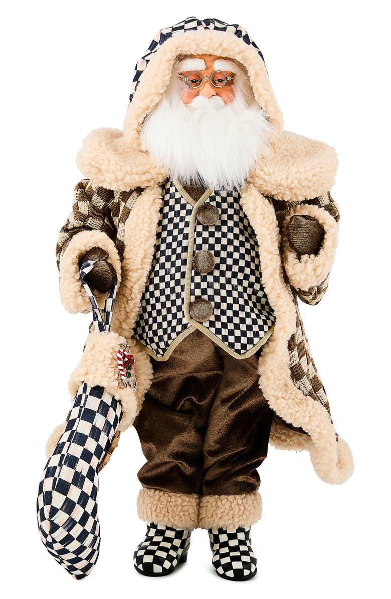 MACKENZIE CHILDS Gingerbread Santa Claus, Main, color, Brown