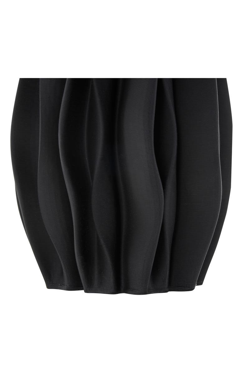 VIVIAN LUNE HOME Ruffled Ceramic Vase, Alternate, color, Black