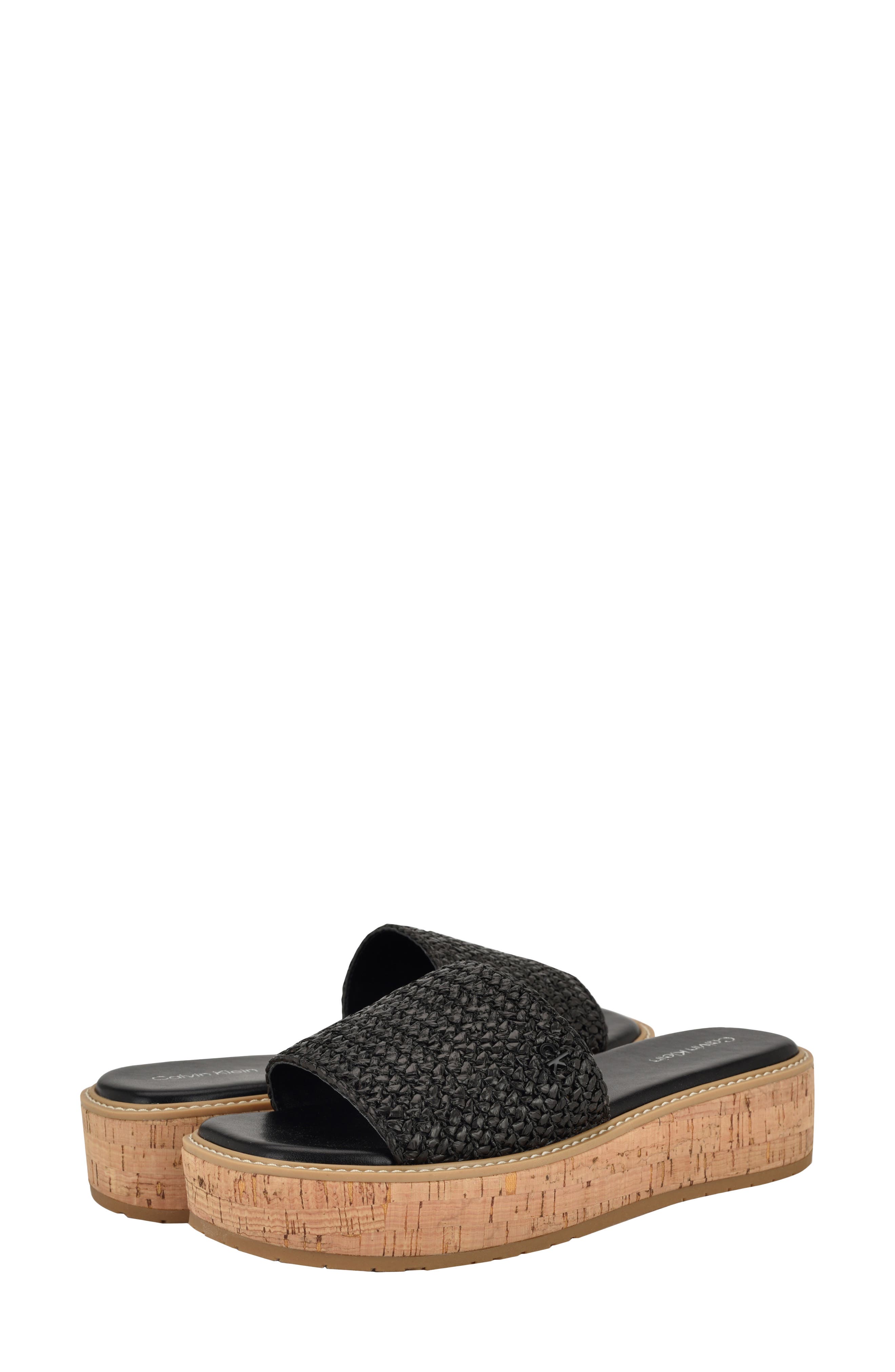 Calvin Klein Arzelia Platform Sandal, Alternate, color, 