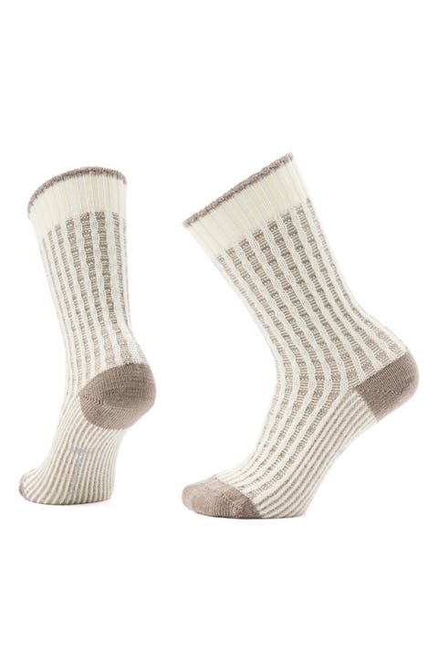 Everyday Waffle Press Merino Wool Blend Crew Socks