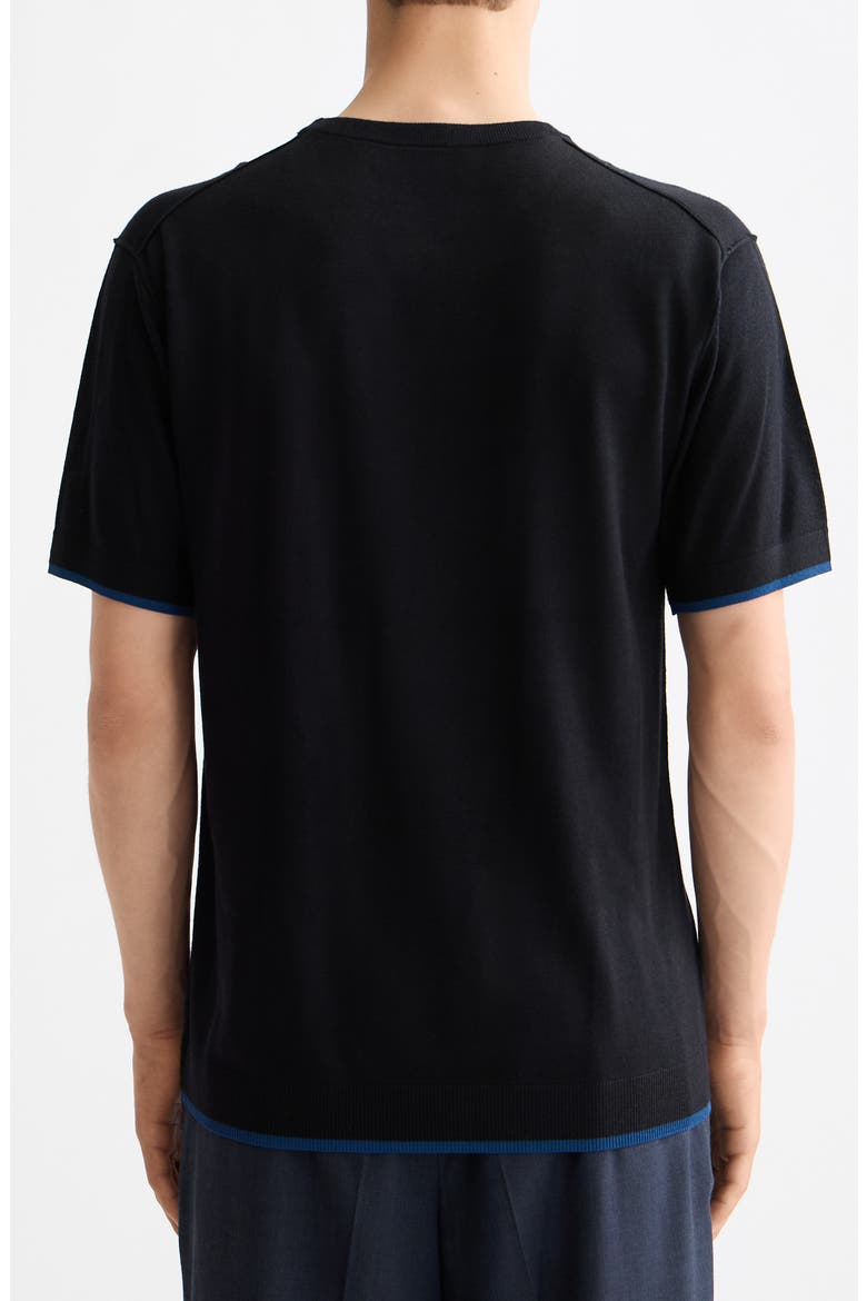 Relaxed Fit Short Sleeve Crewnneck Sweater, Alternate, color, METEORITE